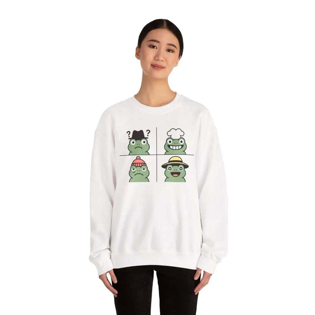 Cute Frog Sweatshirt - Unisex Crewneck Comfort - DipaliZ