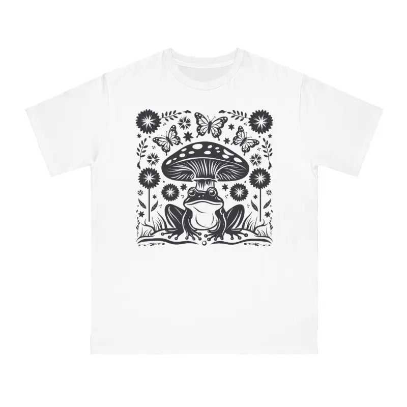 Frog and Mushroom Tee - Eco-Friendly Cottage Core - DipaliZ