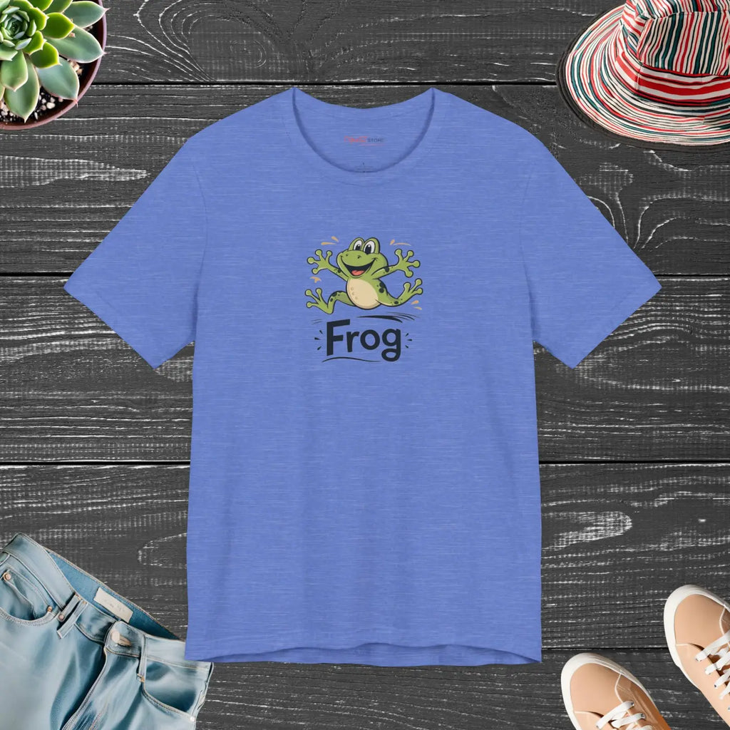 Unisex Jersey Short Sleeve Frog Tee - Soft Cotton - DipaliZ