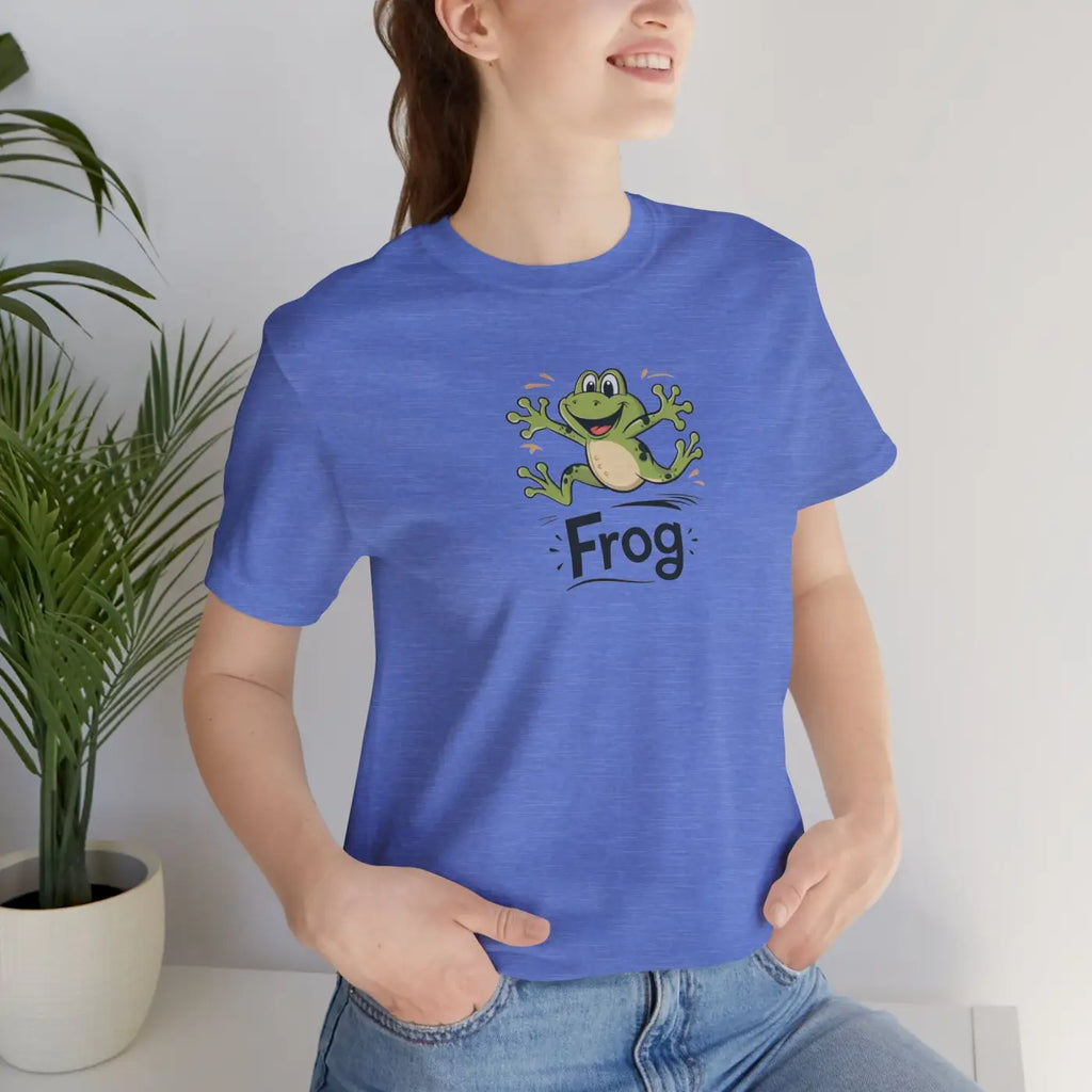 Unisex Jersey Short Sleeve Frog Tee - Soft Cotton - DipaliZ