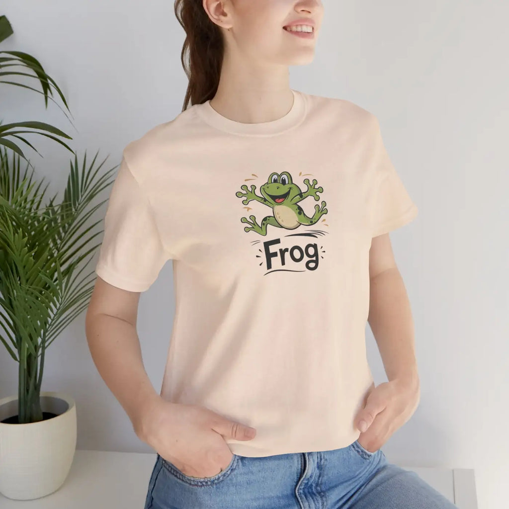 Unisex Jersey Short Sleeve Frog Tee - Soft Cotton - DipaliZ
