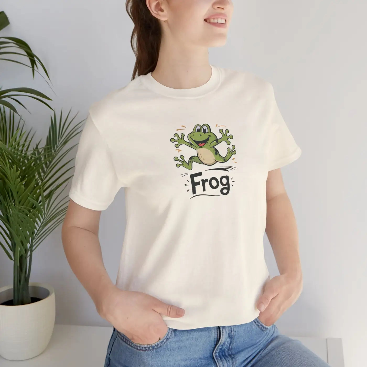 Unisex Jersey Short Sleeve Frog Tee - Soft Cotton - DipaliZ