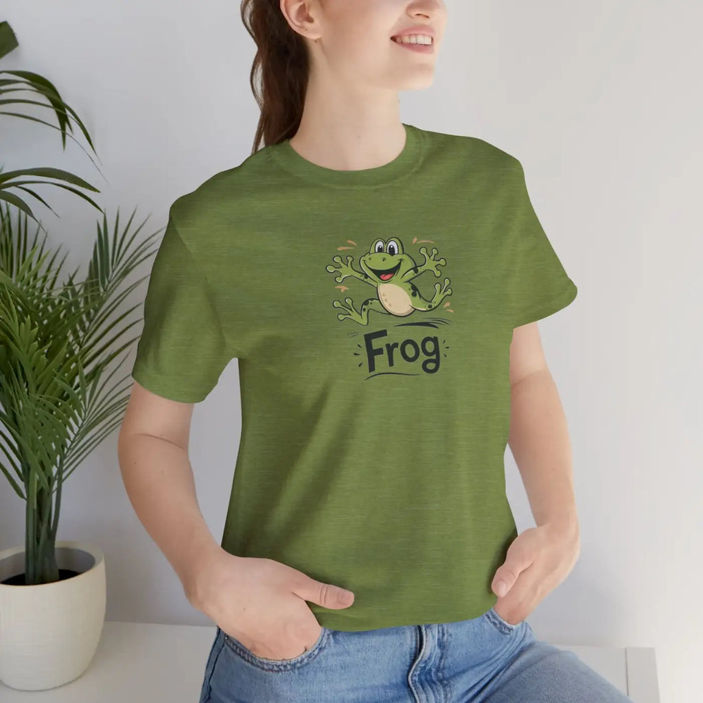 Unisex Jersey Short Sleeve Frog Tee - Soft Cotton - DipaliZ