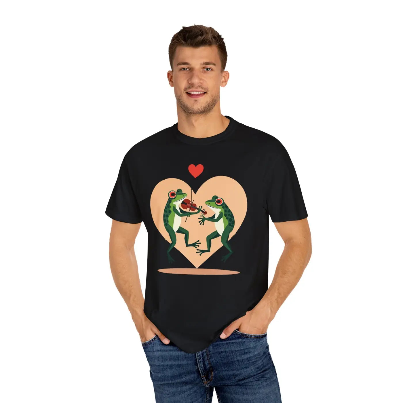 Groovy Frog Violin Tee - Vibrant Music Lover Design - DipaliZ