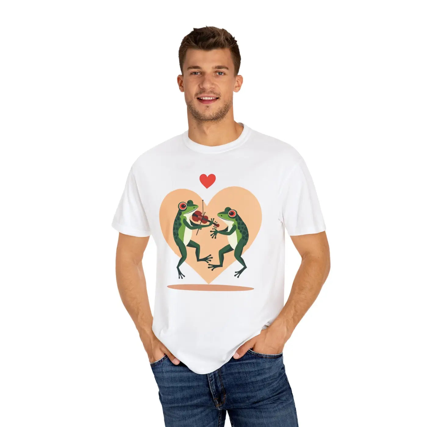 Groovy Frog Violin Tee - Vibrant Music Lover Design - DipaliZ