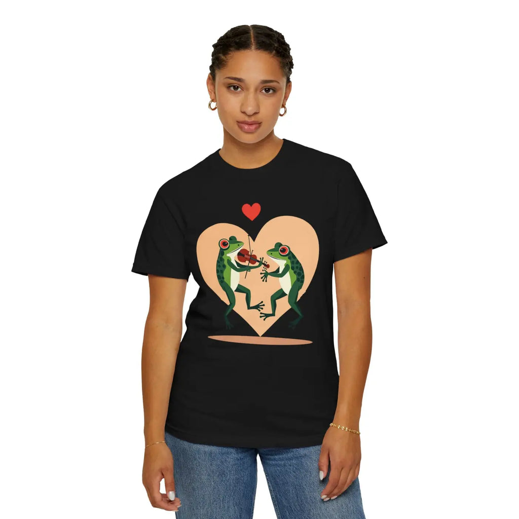 Groovy Frog Violin Tee - Vibrant Music Lover Design - DipaliZ