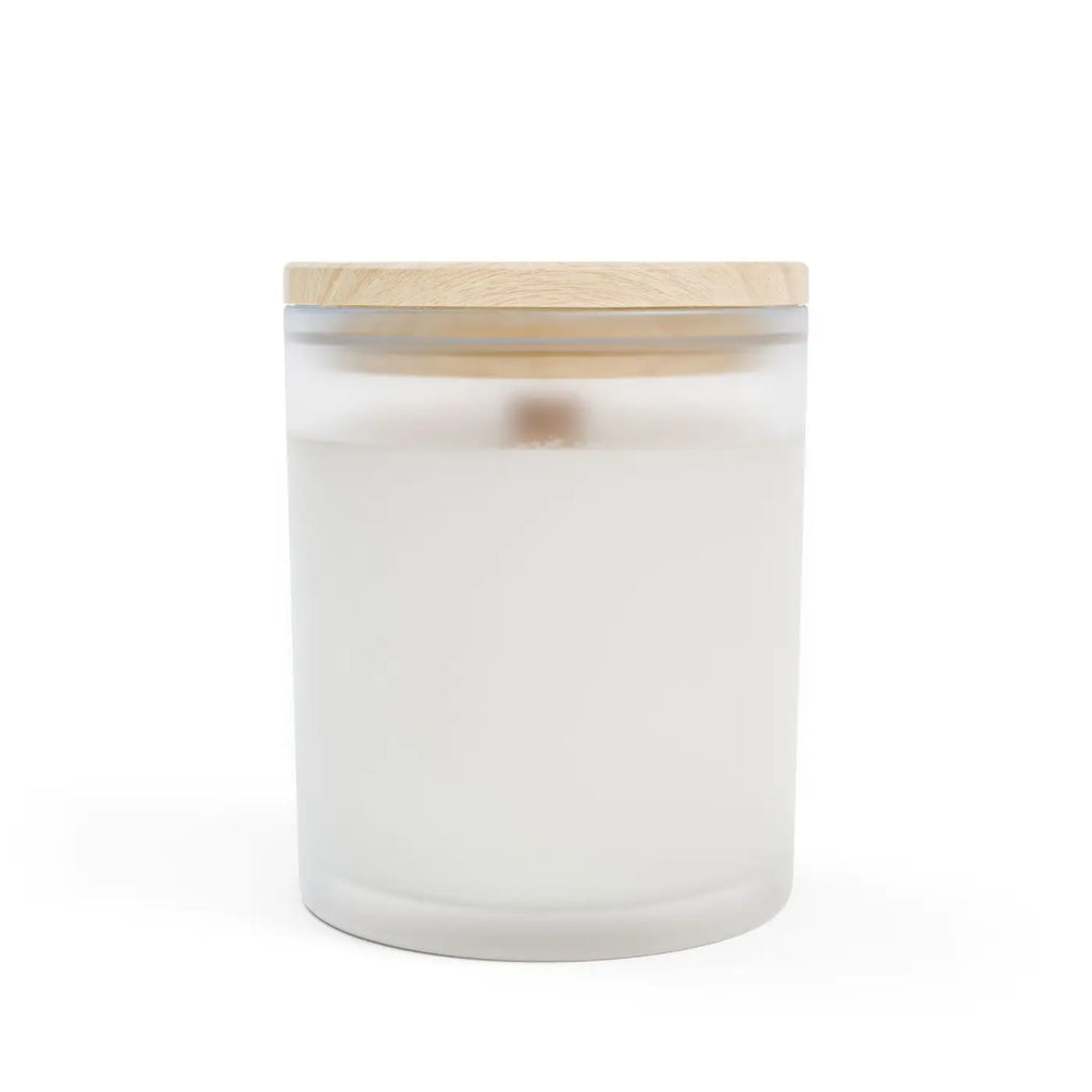 Frosted Spice Candle - Wooden Wick Crackle Natural Soy Wax - DipaliZ