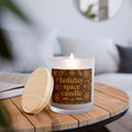 Frosted Spice Candle - Wooden Wick Crackle Natural Soy Wax - DipaliZ