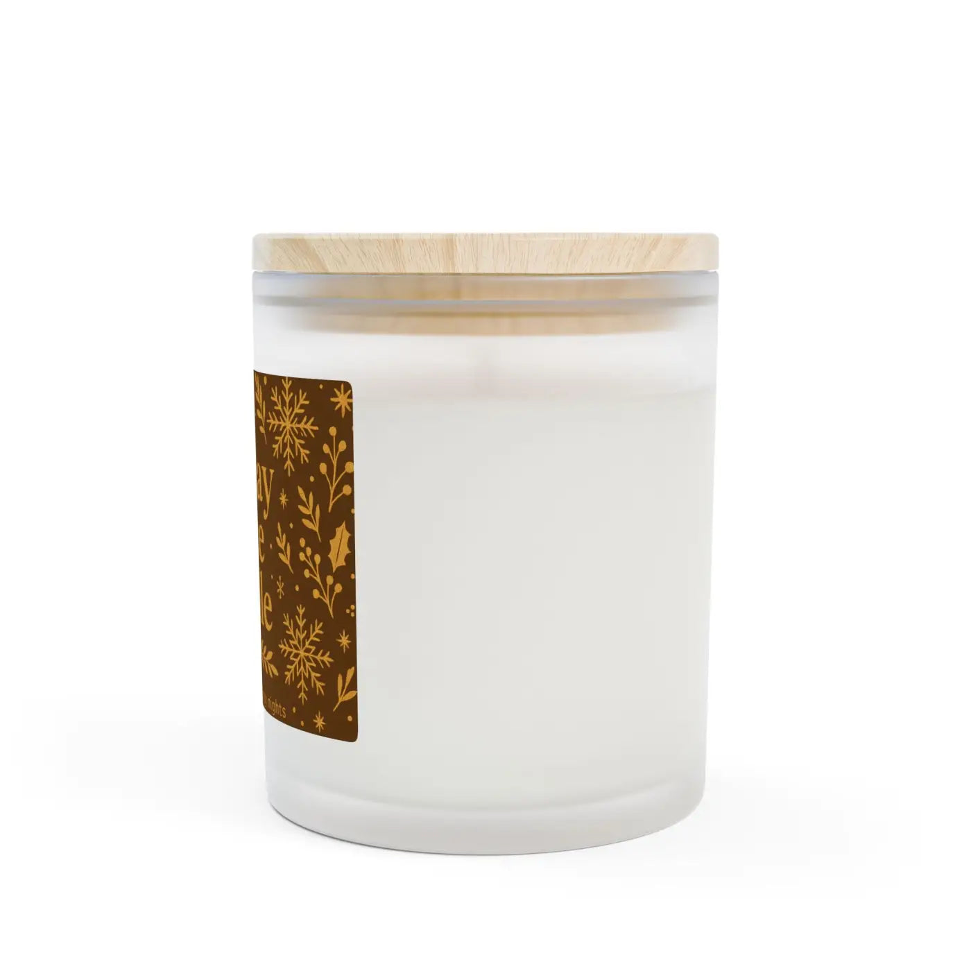 Frosted Spice Candle - Wooden Wick Crackle Natural Soy Wax - DipaliZ