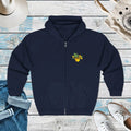 Full-Zip Hoodie - Hand-Embroidered Sloth Detail - DipaliZ