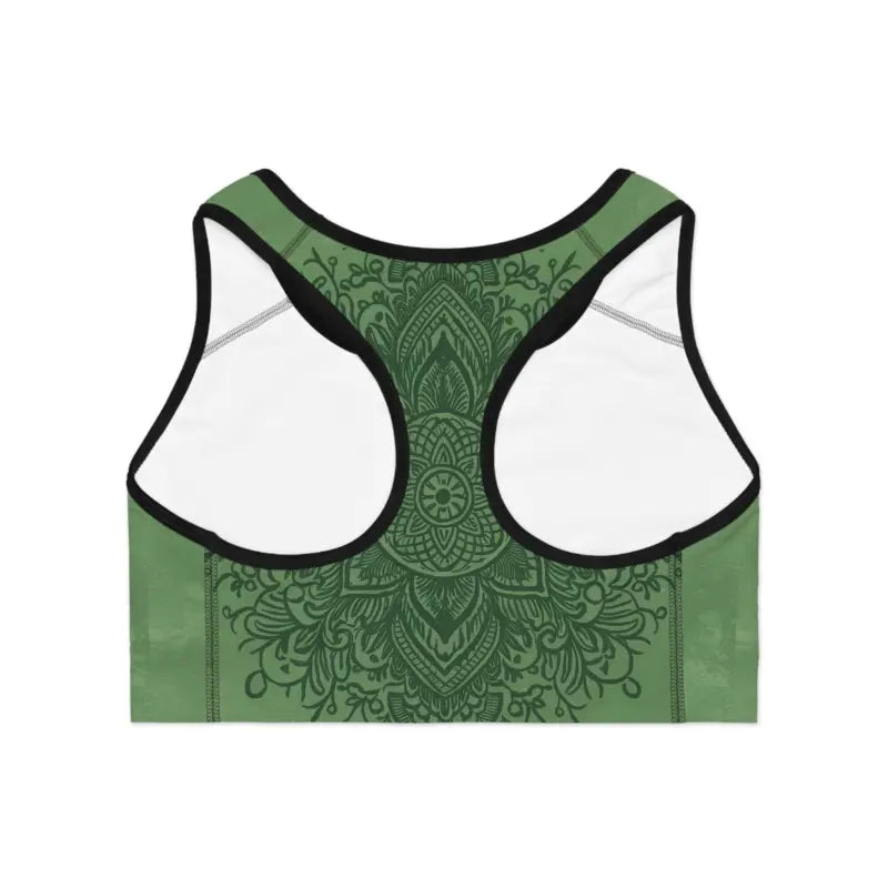 Green Mandala Sports Bra - High Performance Activewear - DipaliZ