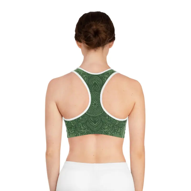 Green Mandala Sports Bra - High Performance Activewear - DipaliZ