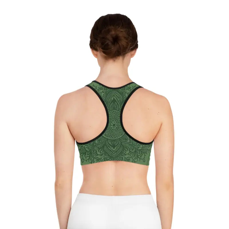 Green Mandala Sports Bra - High Performance Activewear - DipaliZ