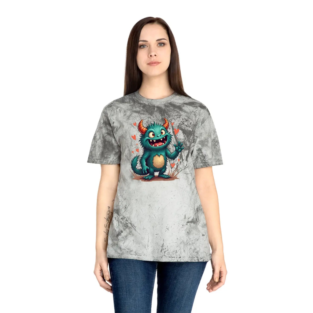 Color Blast Tee - Fun Green Monster Vibes Unisex - DipaliZ