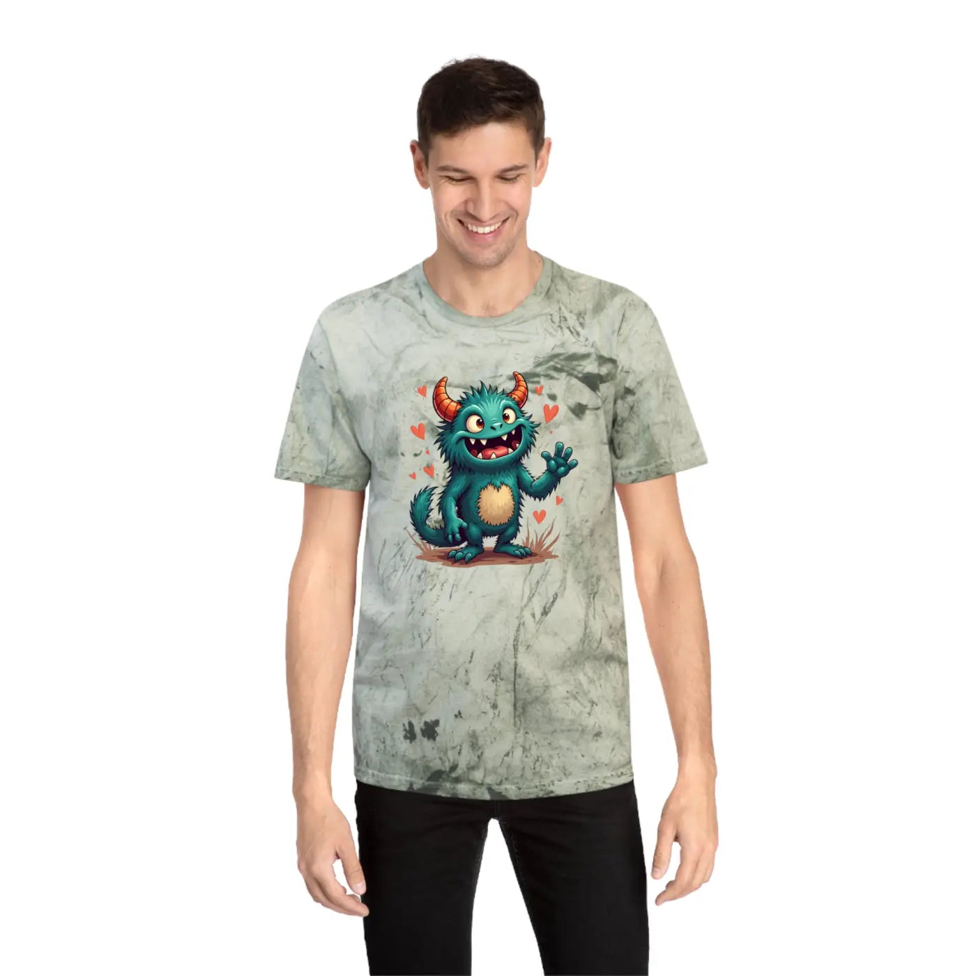 Color Blast Tee - Fun Green Monster Vibes Unisex - DipaliZ