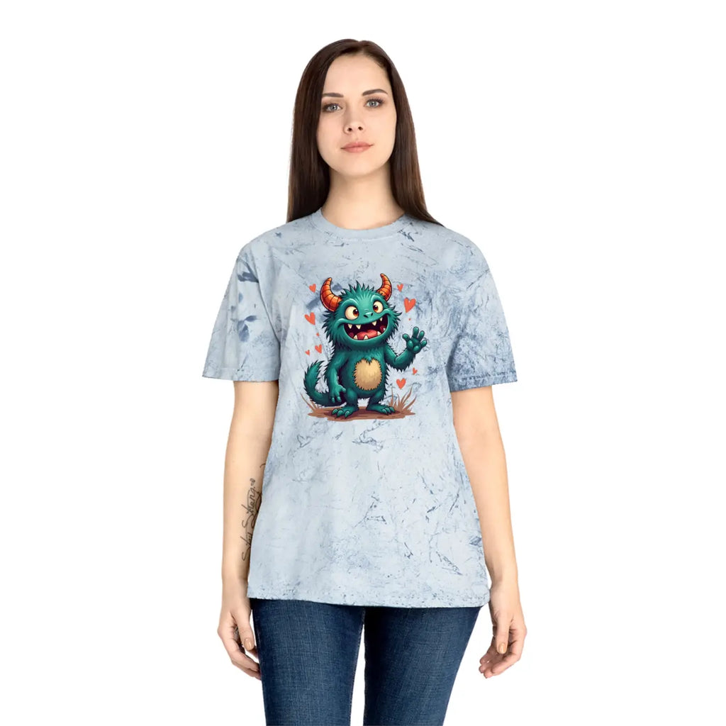Color Blast Tee - Fun Green Monster Vibes Unisex - DipaliZ