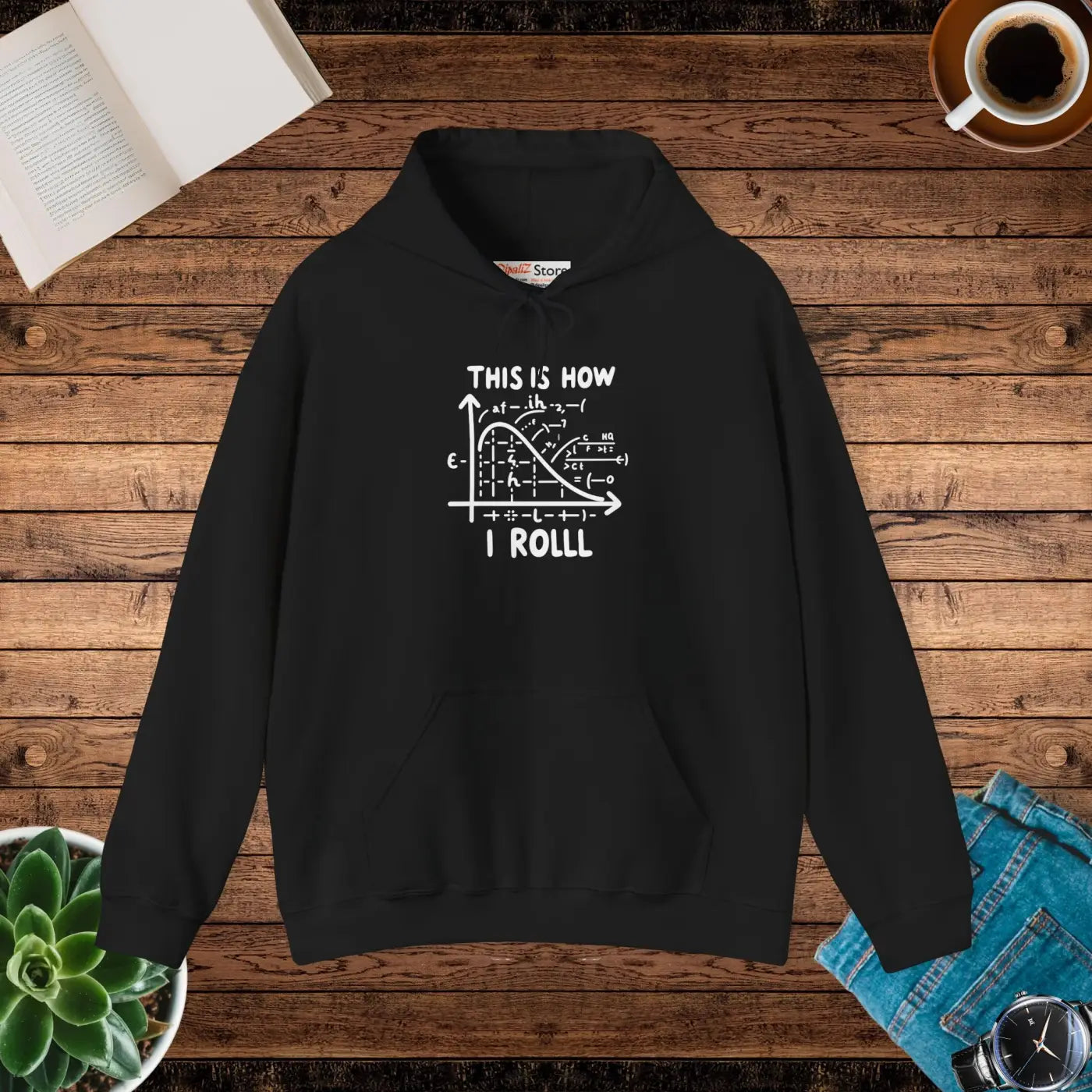Funny Math Hoodie - This Is How I Roll Design - DipaliZ