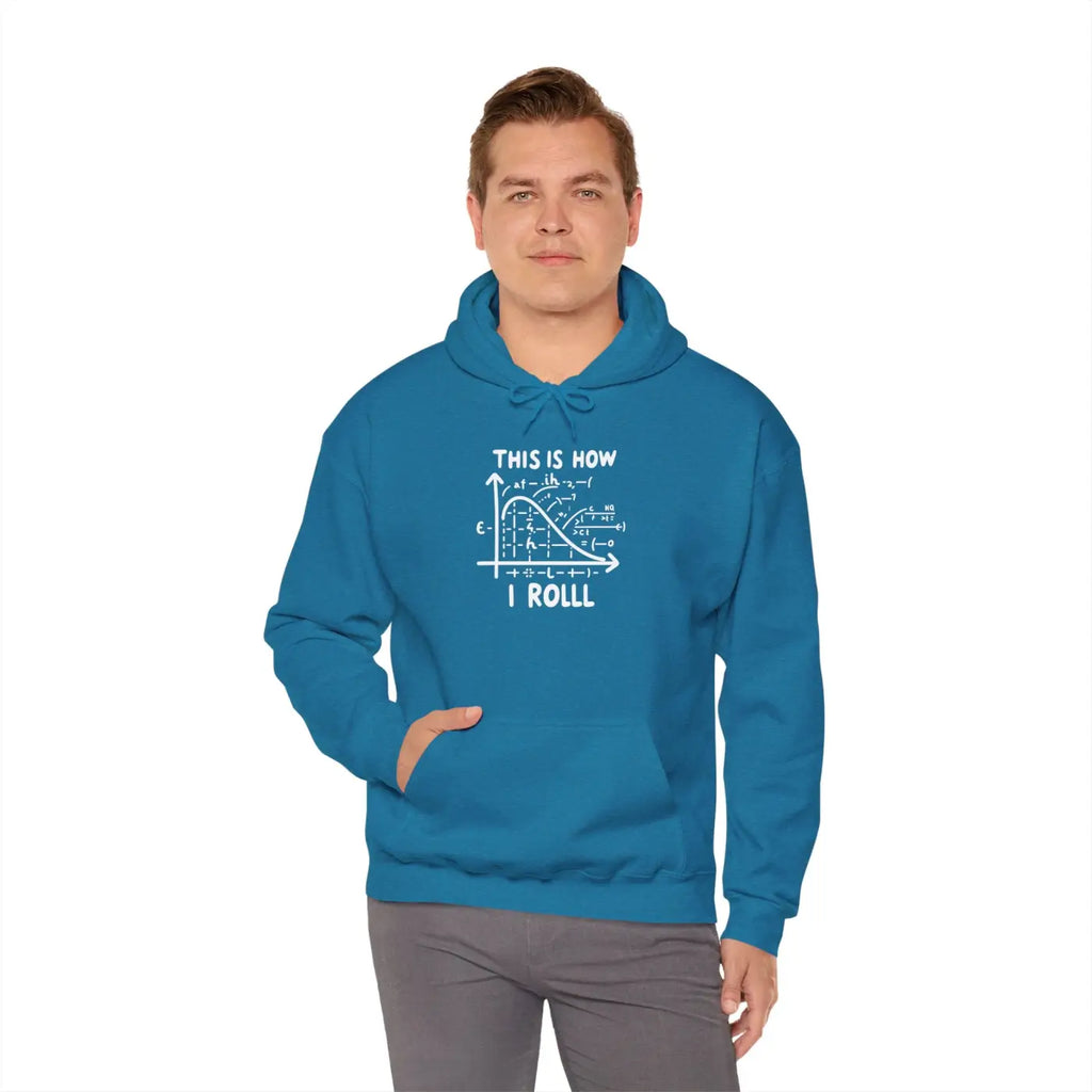 Funny Math Hoodie - This Is How I Roll Design - DipaliZ