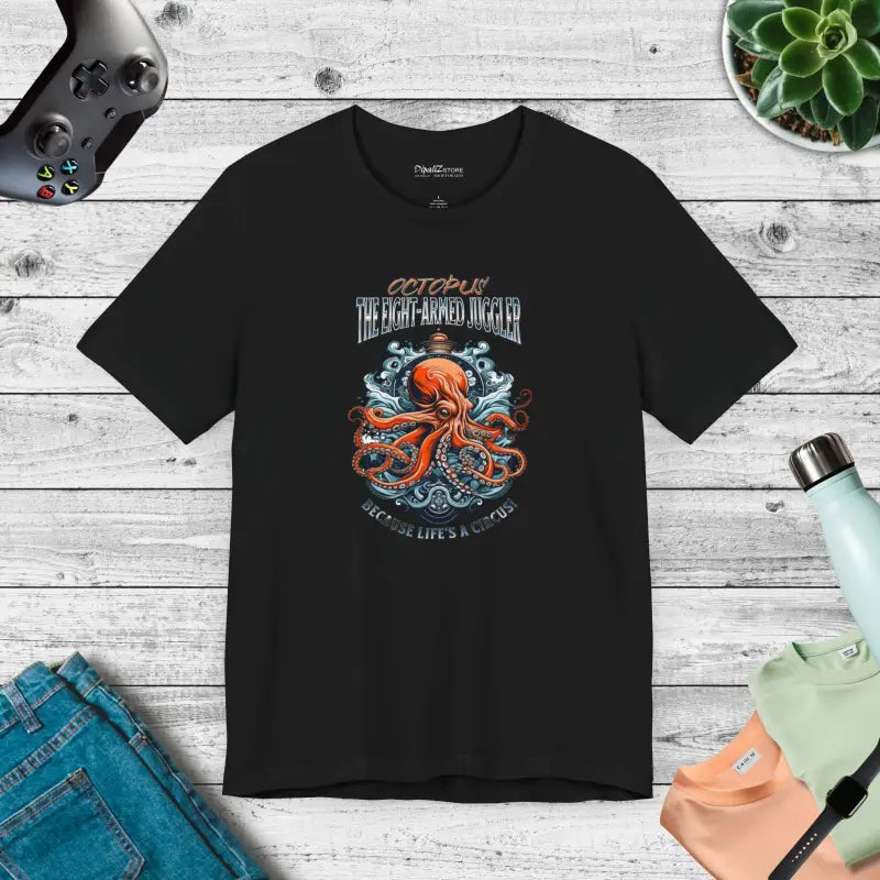 Octopus Funny Eight Arm Juggler Tee - Unisex Cotton - DipaliZ