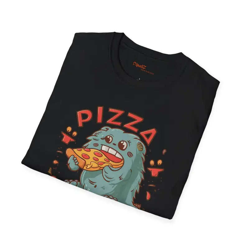 Pizza Monster Cozy Cotton Tee - Casual Comfort Style - DipaliZ