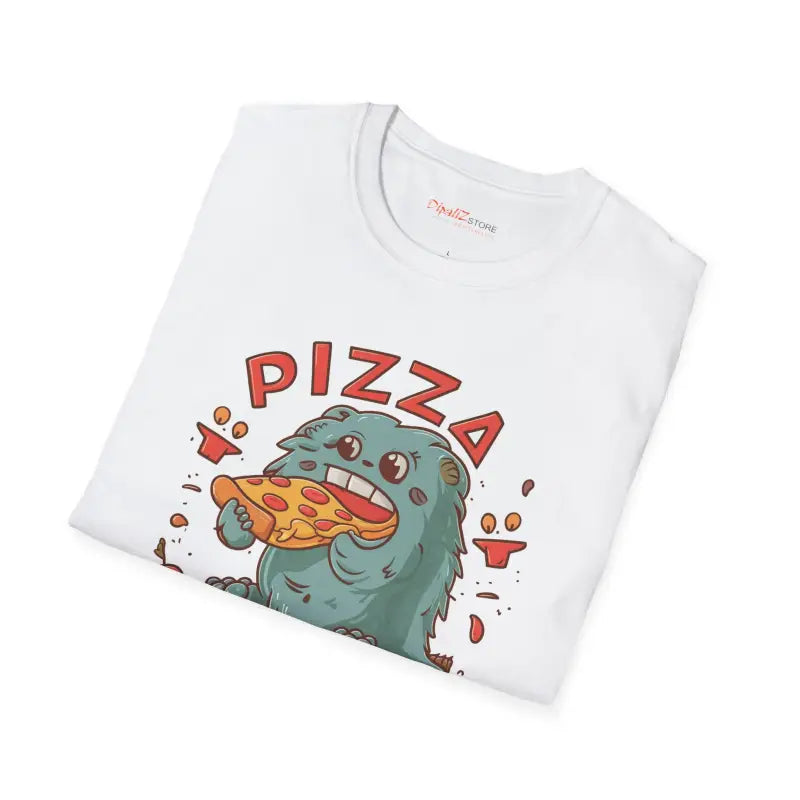 Pizza Monster Cozy Cotton Tee - Casual Comfort Style - DipaliZ