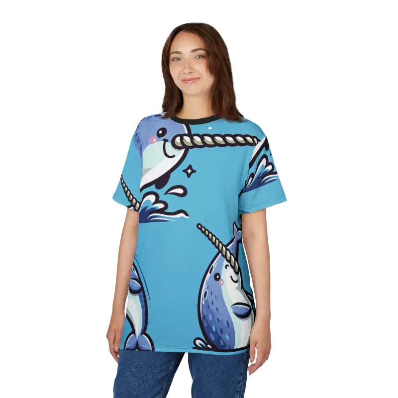 Whale Wonderland Tee - Light Fabric Fun Unisex Shirt - DipaliZ