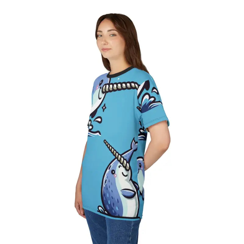 Whale Wonderland Tee - Light Fabric Fun Unisex Shirt - DipaliZ
