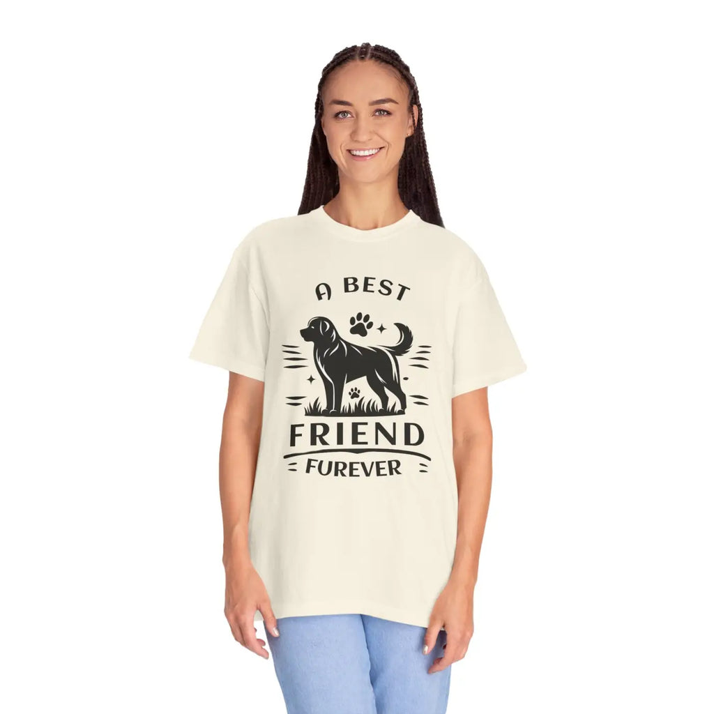 Furever Friend Unisex T-Shirt - Garment Dyed for Dog Lovers - DipaliZ