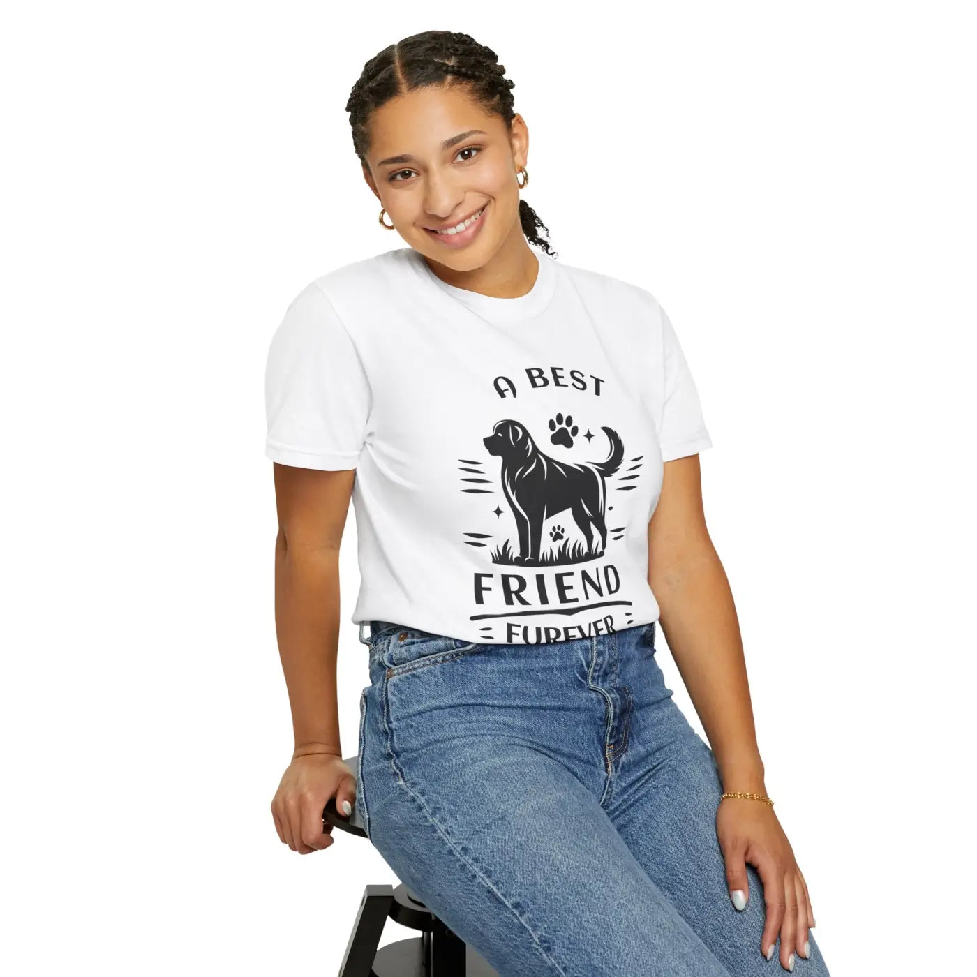Furever Friend Unisex T-Shirt - Garment Dyed for Dog Lovers - DipaliZ