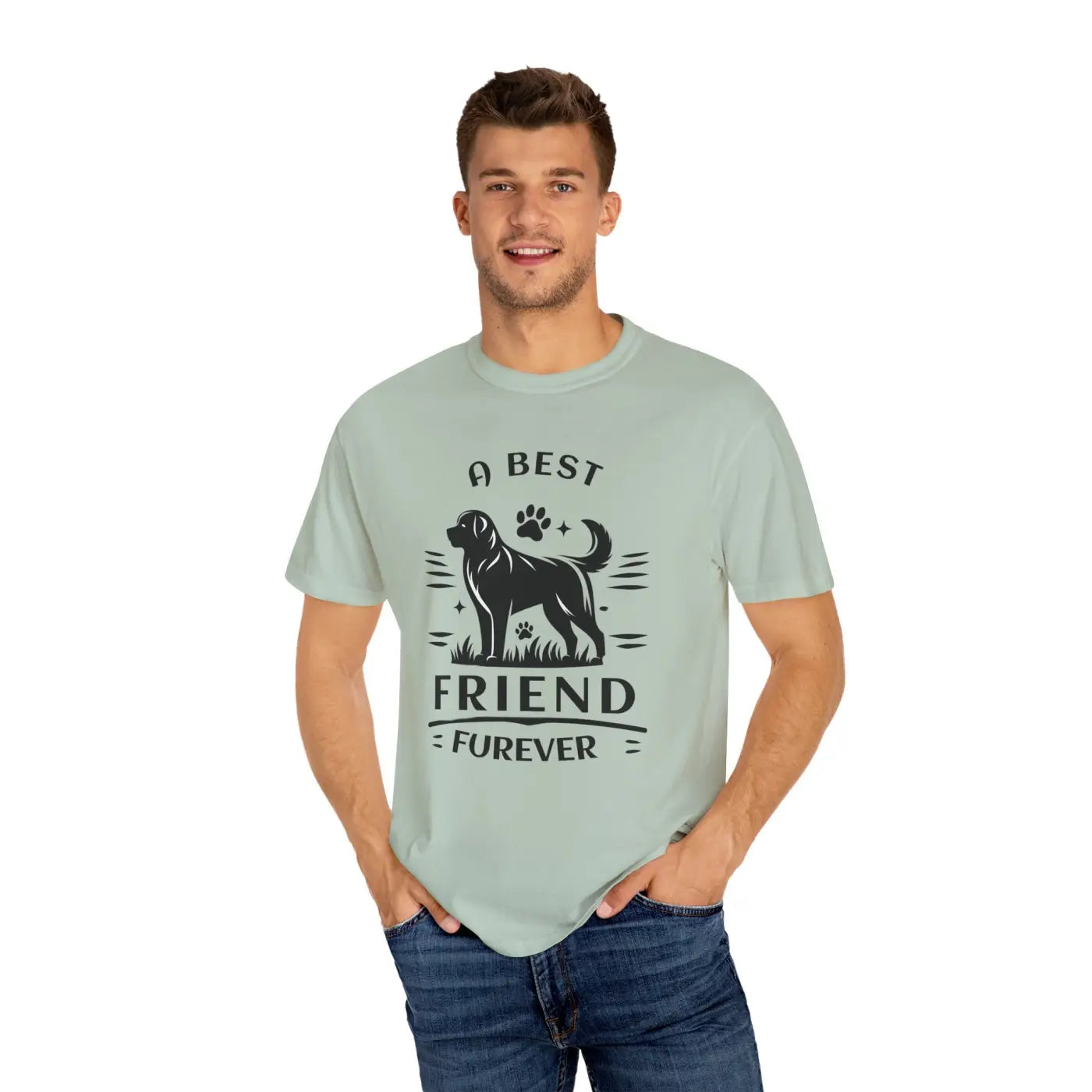 Furever Friend Unisex T-Shirt - Garment Dyed for Dog Lovers - DipaliZ