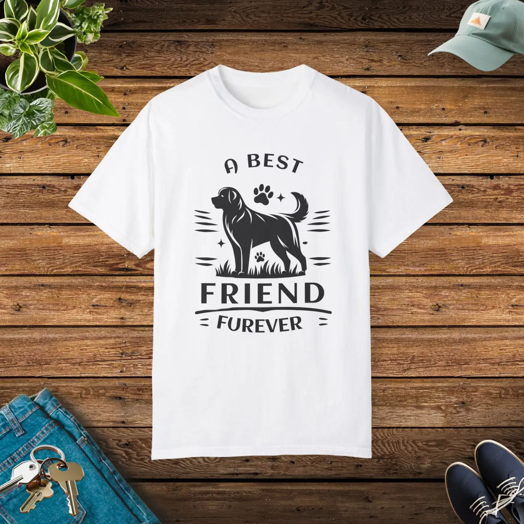 Furever Friend Unisex T-Shirt - Garment Dyed for Dog Lovers - DipaliZ
