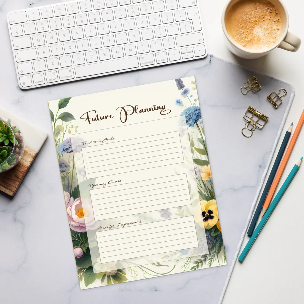 Improvement Floral Notepad - Plan Upcoming Events - DipaliZ