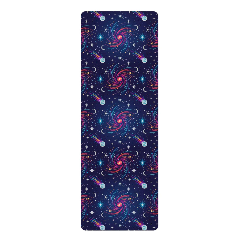 Galaxy Swirl Rubber Yoga Mat - Natural Rubber Grip - DipaliZ