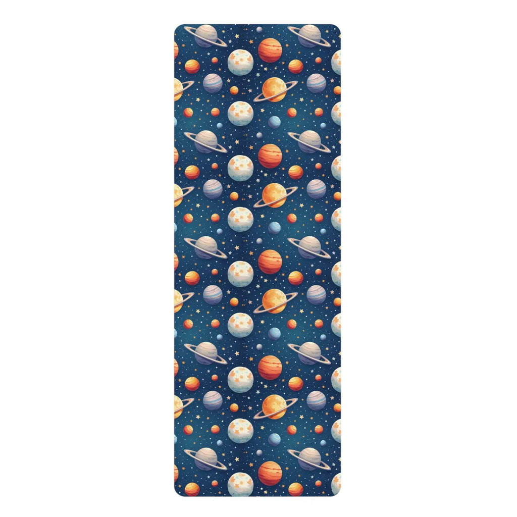 Cosmic Rubber Yoga Mat - Interstellar Workout Vibes - DipaliZ