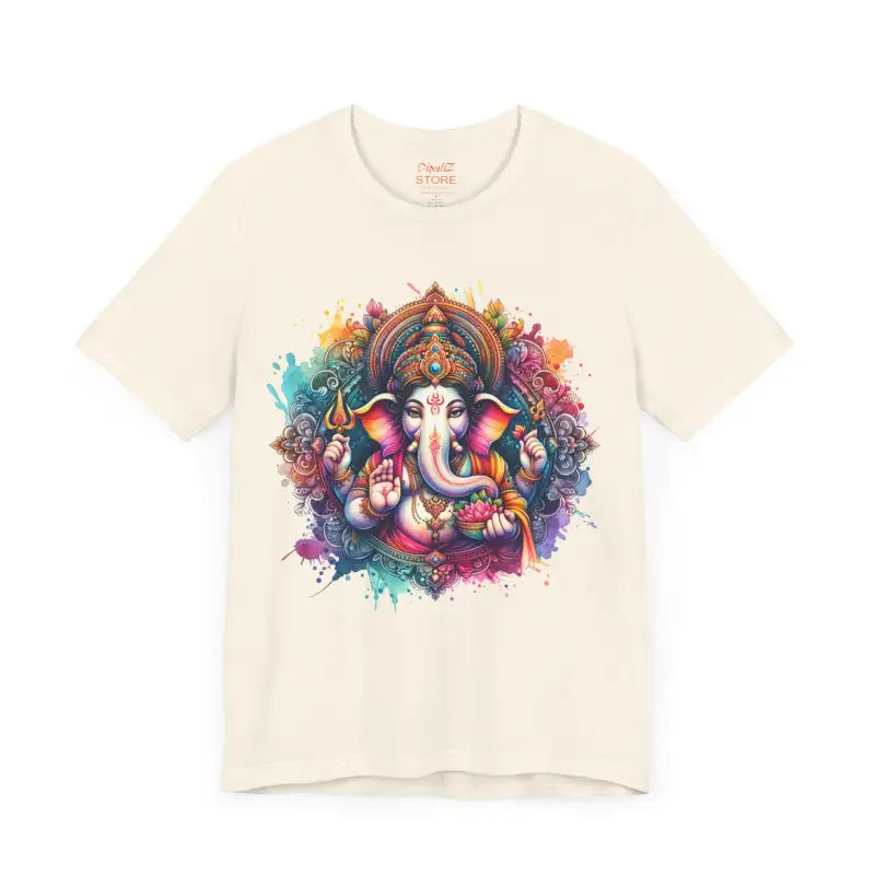 Ganpati Tee Short Sleeve - Spiritual Comfort Style - DipaliZ