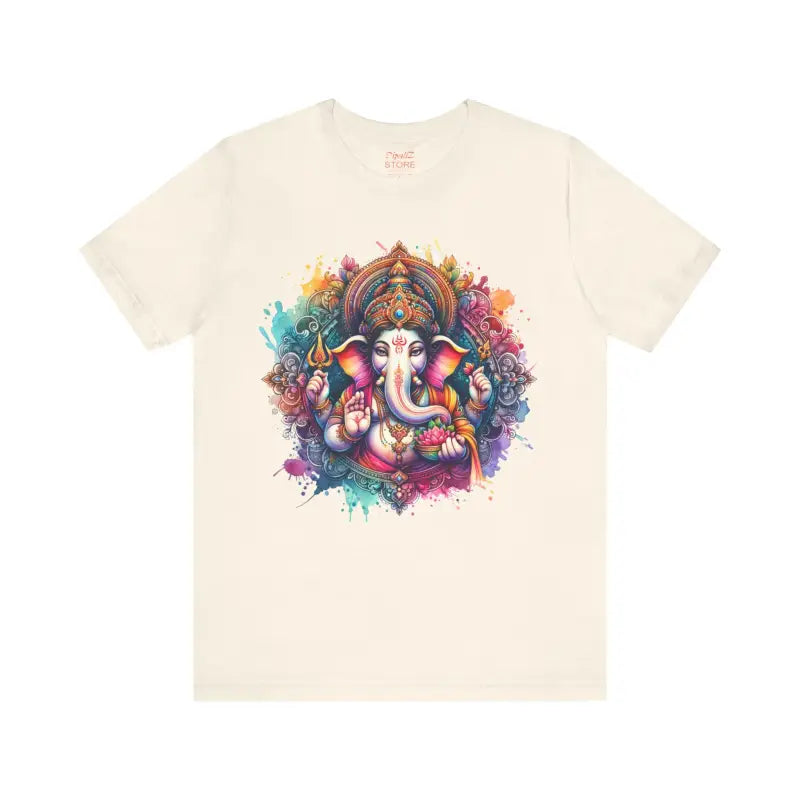 Ganpati Tee Short Sleeve - Spiritual Comfort Style - DipaliZ
