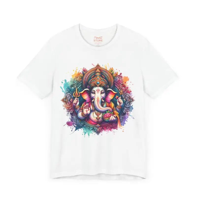 Ganpati Tee Short Sleeve - Spiritual Comfort Style - DipaliZ