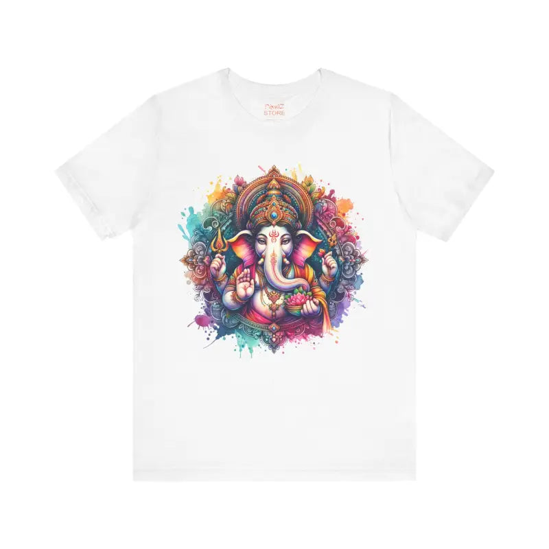 Ganpati Tee Short Sleeve - Spiritual Comfort Style - DipaliZ
