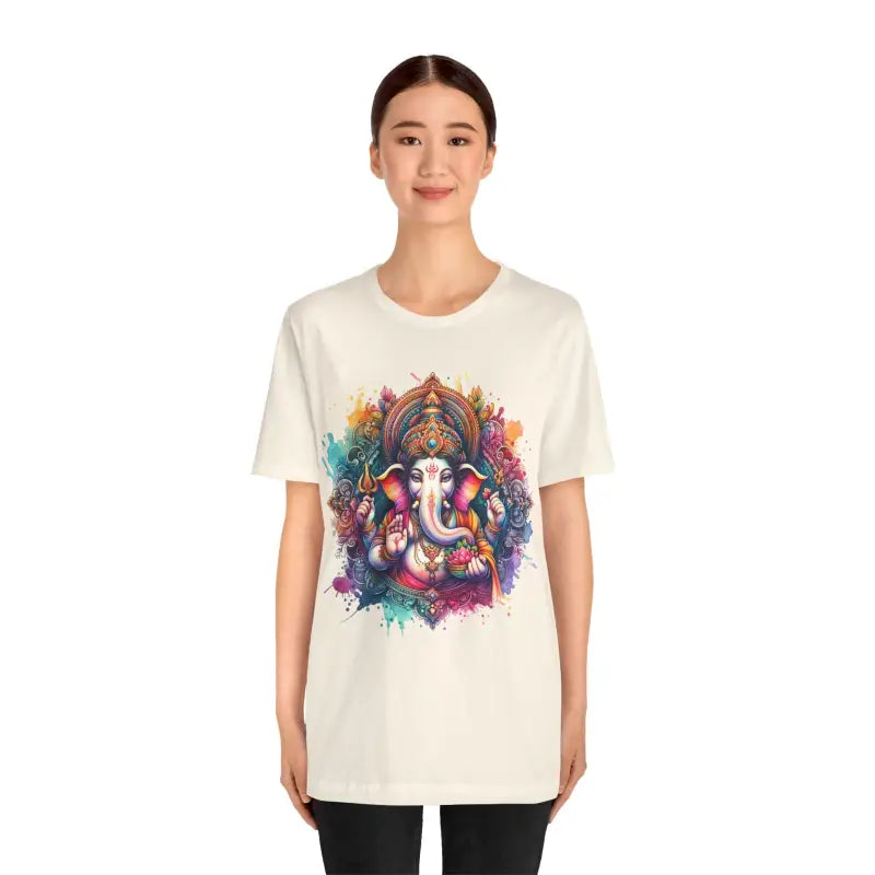 Ganpati Tee Short Sleeve - Spiritual Comfort Style - DipaliZ