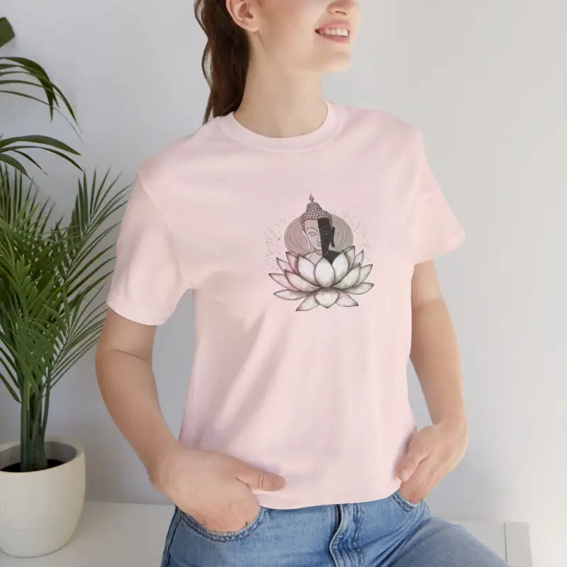 Buddha Lotus Unisex Tee - Soft Cotton Jersey Short Sleeve - DipaliZ
