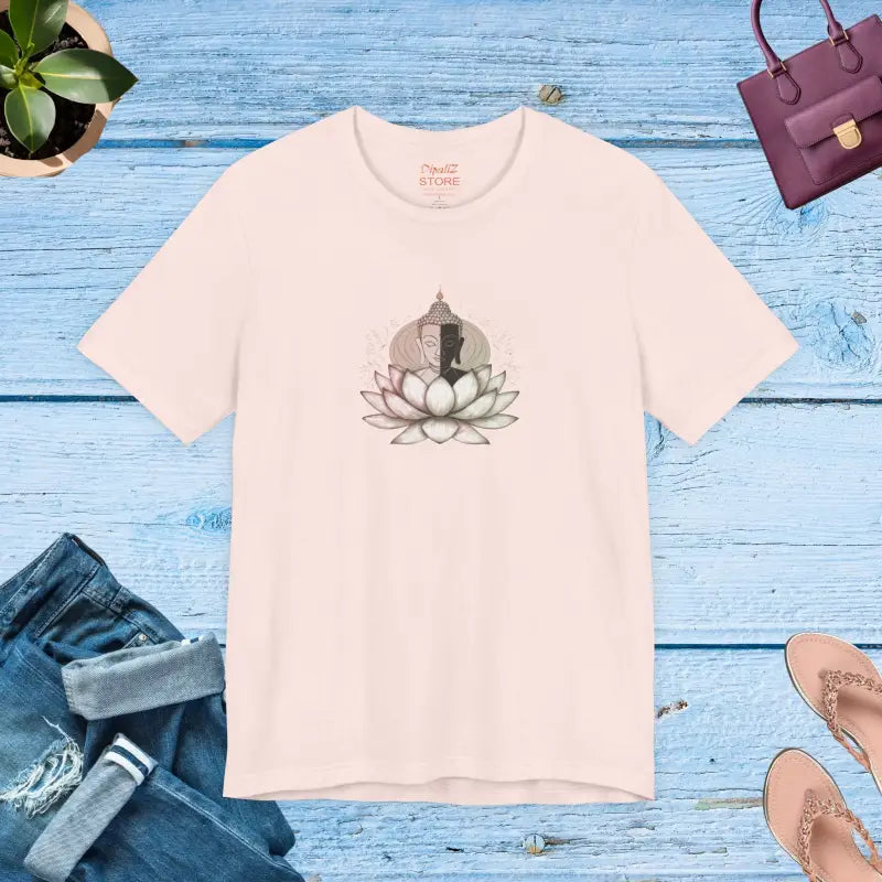 Buddha Lotus Unisex Tee - Soft Cotton Jersey Short Sleeve - DipaliZ