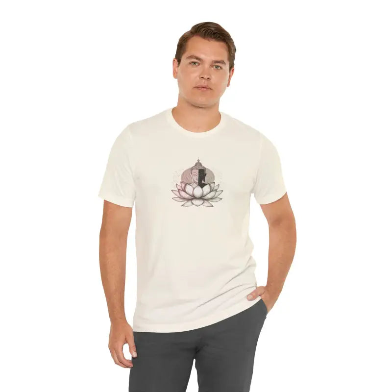 Buddha Lotus Unisex Tee - Soft Cotton Jersey Short Sleeve - DipaliZ