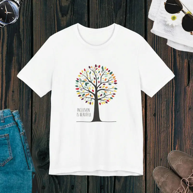 Unisex Jersey Tee - Inclusion Is Beautiful Design - DipaliZ