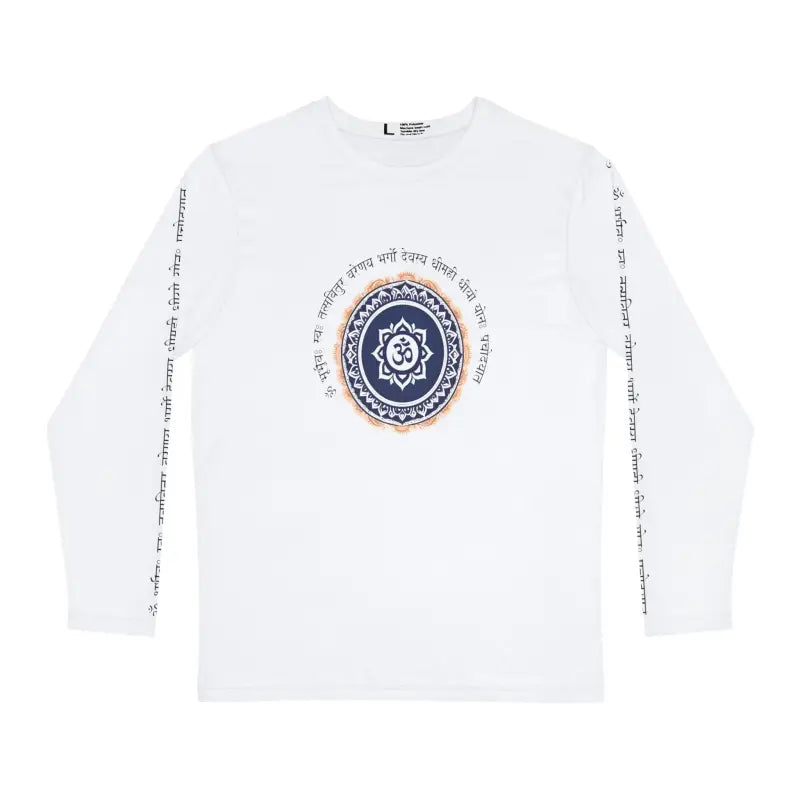 Mens Long Sleeve Om Tee - Brushed Polyester Comfort - DipaliZ