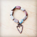 Genuine Aqua Terra Beaded Bracelet w/ Copper Arrow