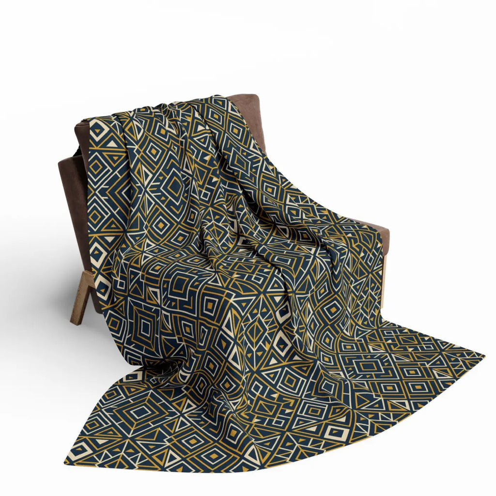 Boho Geometric Arctic Fleece Blanket - Ultra Soft - DipaliZ
