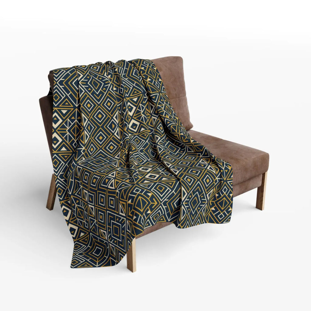 Boho Geometric Arctic Fleece Blanket - Ultra Soft - DipaliZ