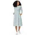 Geometric Long Sleeve Midi Dress - Statement Style - DipaliZ