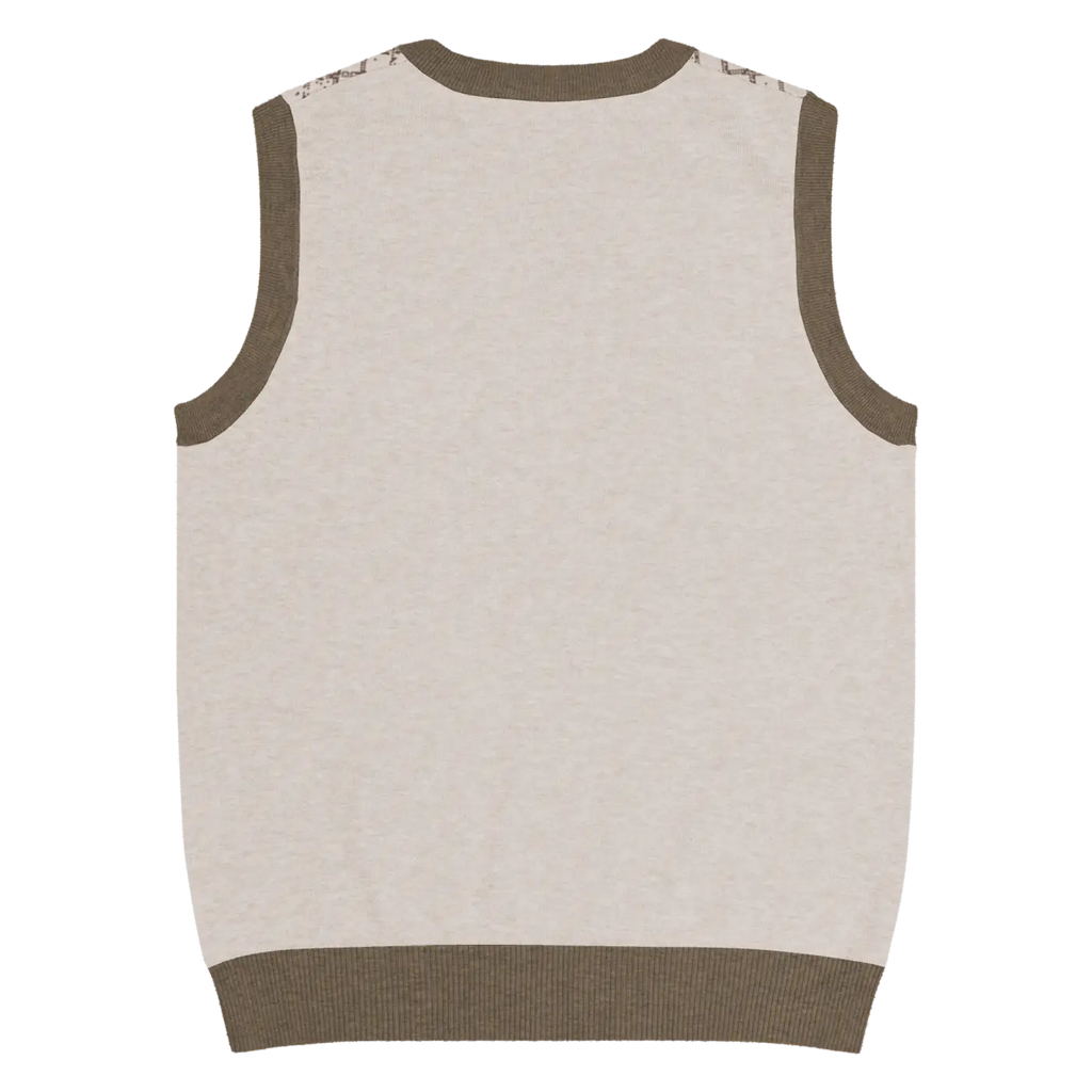 Geometric Diamond Knit V-Neck Vest - Retro Style - DipaliZ