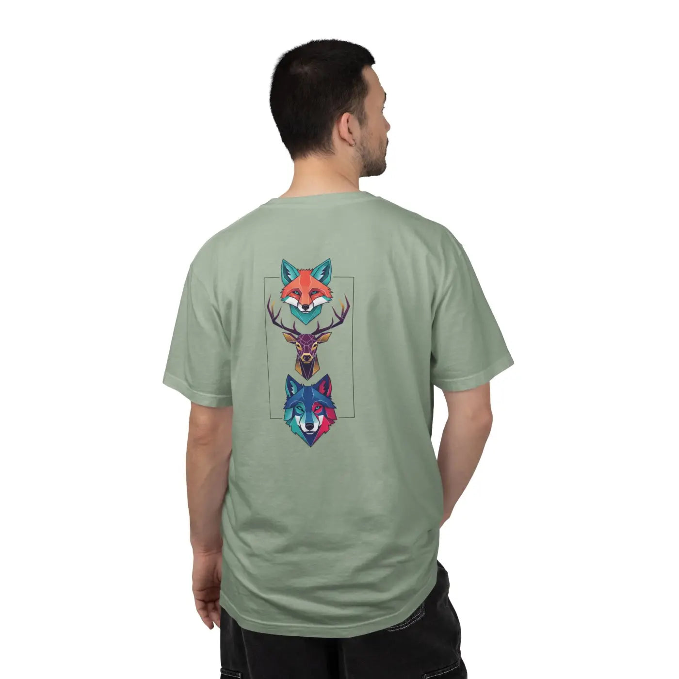 Geometric Forest Animals Tee - Bold Modern Design - DipaliZ
